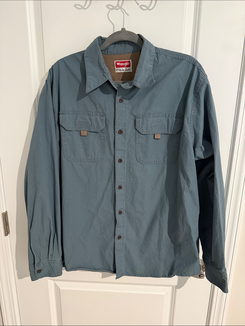 Wrangler Slate Blue Lightweight Utility Shirt Jacket